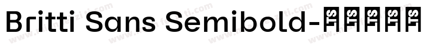 Britti Sans Semibold字体转换